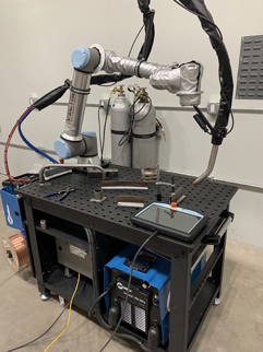 D/F Water-Cooled Curved Robotic Torch on Vectis Cobot